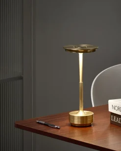 Lampada da tavolo senza fili a LED MAGO con dimmer Metallo Oro