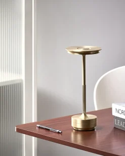 Lampada da tavolo senza fili a LED MAGO con dimmer Metallo Oro