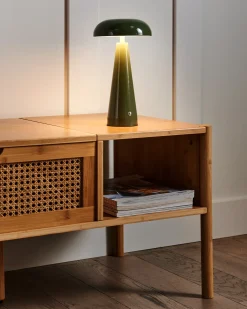 Lampada da tavolo senza fili a LED BOCONO con dimmer Metallo Verde
