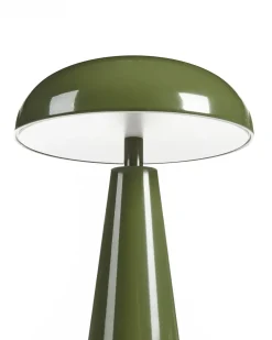 Lampada da tavolo senza fili a LED BOCONO con dimmer Metallo Verde