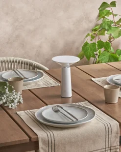 Lampada da tavolo senza fili a LED LEVIRA con dimmer Metallo Bianco