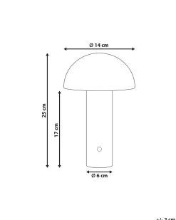 Lampada da tavolo senza fili a LED BOJO con dimmer Metallo Nero