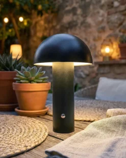 Lampada da tavolo senza fili a LED BOJO con dimmer Metallo Nero