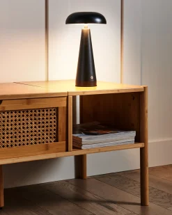 Lampada da tavolo senza fili a LED BOCONO con dimmer Metallo Nero