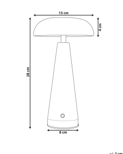 Lampada da tavolo senza fili a LED BOCONO con dimmer Metallo Nero