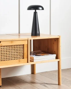 Lampada da tavolo senza fili a LED BOCONO con dimmer Metallo Nero