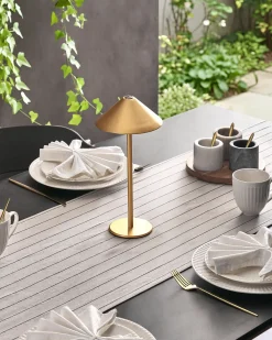 Lampada da tavolo senza fili a LED MODJO con dimmer Metallo Oro