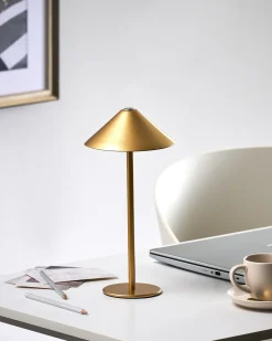 Lampada da tavolo senza fili a LED MODJO con dimmer Metallo Oro