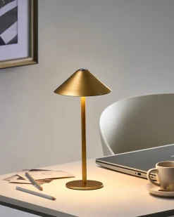 Lampada da tavolo senza fili a LED MODJO con dimmer Metallo Oro