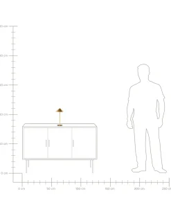Lampada da tavolo senza fili a LED MODJO con dimmer Metallo Oro