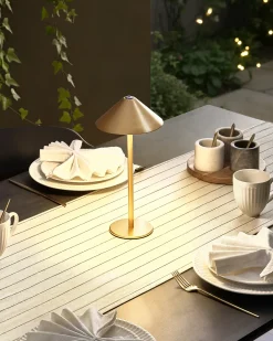 Lampada da tavolo senza fili a LED MODJO con dimmer Metallo Oro
