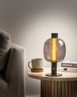 Lampada da tavolo senza fili a LED PULANGI con dimmer Metallo Nero