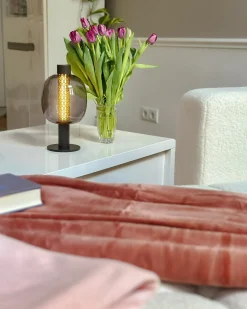Lampada da tavolo senza fili a LED PULANGI con dimmer Metallo Nero