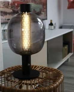 Lampada da tavolo senza fili a LED PULANGI con dimmer Metallo Nero