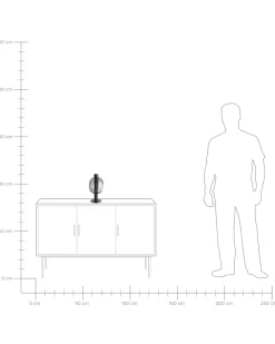 Lampada da tavolo senza fili a LED PULANGI con dimmer Metallo Nero