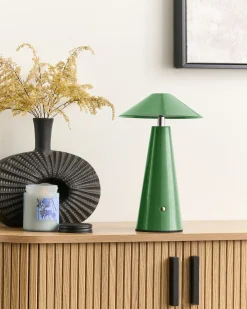 Lampada da tavolo senza fili a LED APAYAO con dimmer Metallo Verde