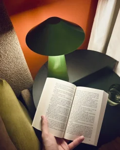 Lampada da tavolo senza fili a LED APAYAO con dimmer Metallo Verde