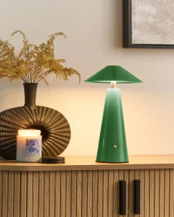 Lampada da tavolo senza fili a LED APAYAO con dimmer Metallo Verde