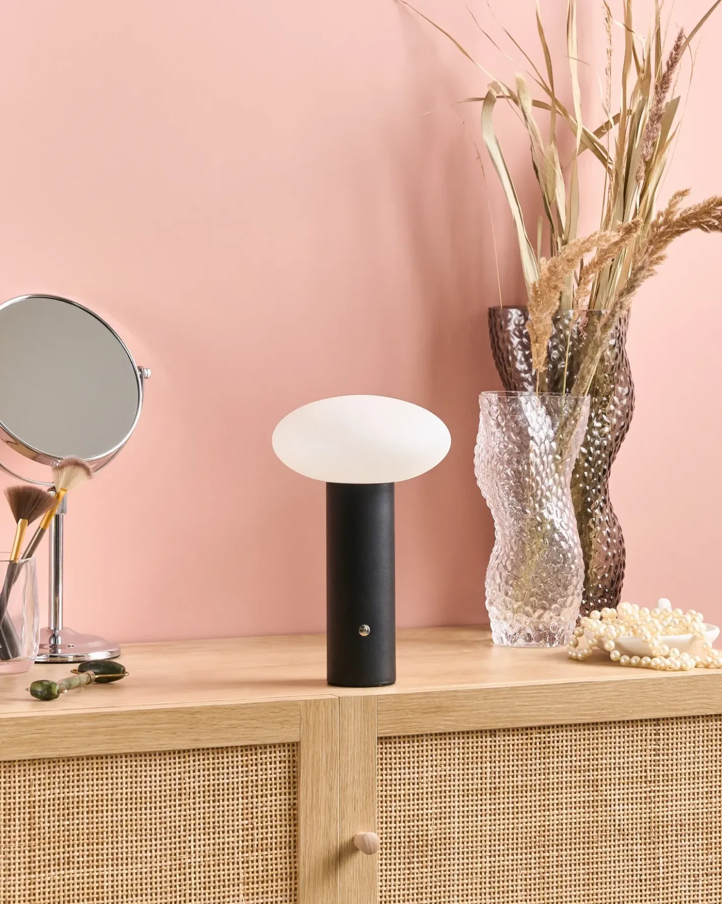 Lampada da tavolo senza fili a LED BUAYAN con dimmer Metallo Nero