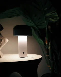 Lampada da tavolo senza fili a LED BESOS con dimmer Metallo Bianco