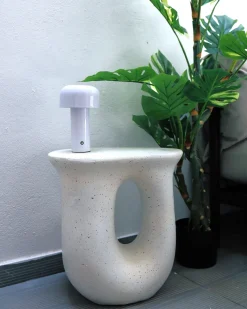 Lampada da tavolo senza fili a LED BESOS con dimmer Metallo Bianco