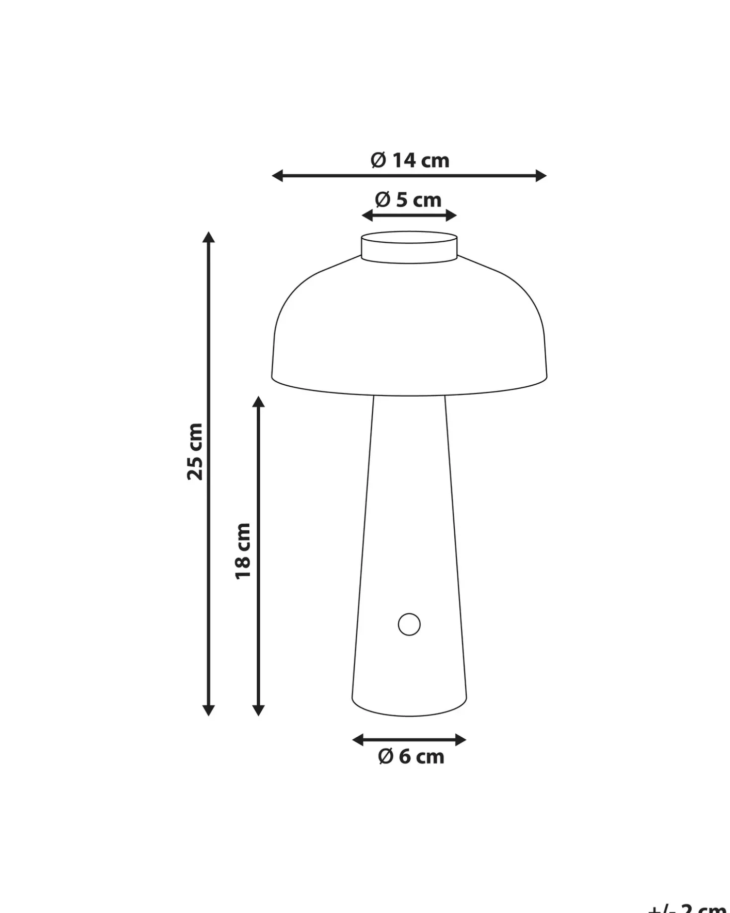 Lampada da tavolo senza fili a LED AGUSAN con dimmer Metallo Marrone