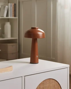 Lampada da tavolo senza fili a LED AGUSAN con dimmer Metallo Marrone