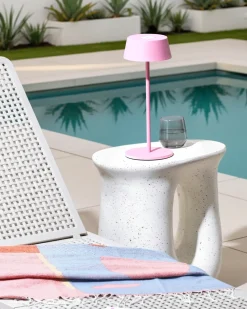 Lampada da tavolo senza fili a LED GUDER con dimmer Metallo Rosa