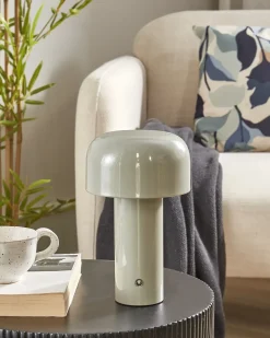 Lampada da tavolo senza fili a LED BESOS con dimmer Metallo Grigio