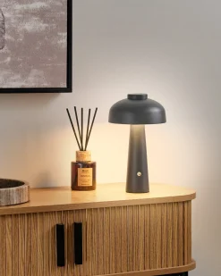 Lampada da tavolo senza fili a LED AGUSAN con dimmer Metallo Nero