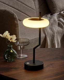 Lampada da tavolo senza fili a LED ALVIELA con dimmer Metallo Nero
