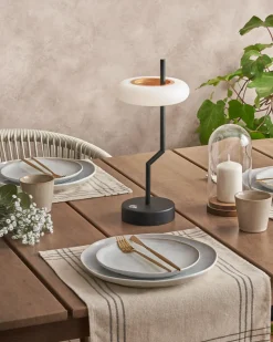 Lampada da tavolo senza fili a LED ALVIELA con dimmer Metallo Nero
