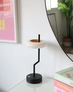 Lampada da tavolo senza fili a LED ALVIELA con dimmer Metallo Nero