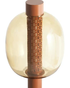 Lampada da tavolo senza fili a LED PULANGI con dimmer Metallo Marrone