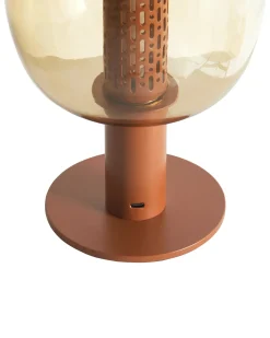 Lampada da tavolo senza fili a LED PULANGI con dimmer Metallo Marrone