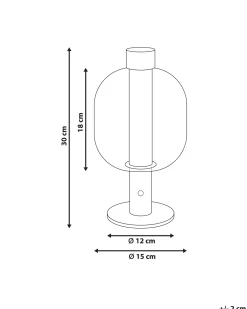 Lampada da tavolo senza fili a LED PULANGI con dimmer Metallo Marrone