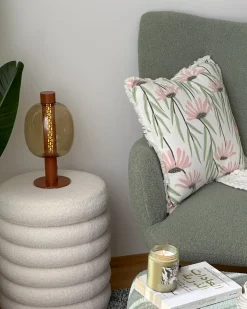 Lampada da tavolo senza fili a LED PULANGI con dimmer Metallo Marrone