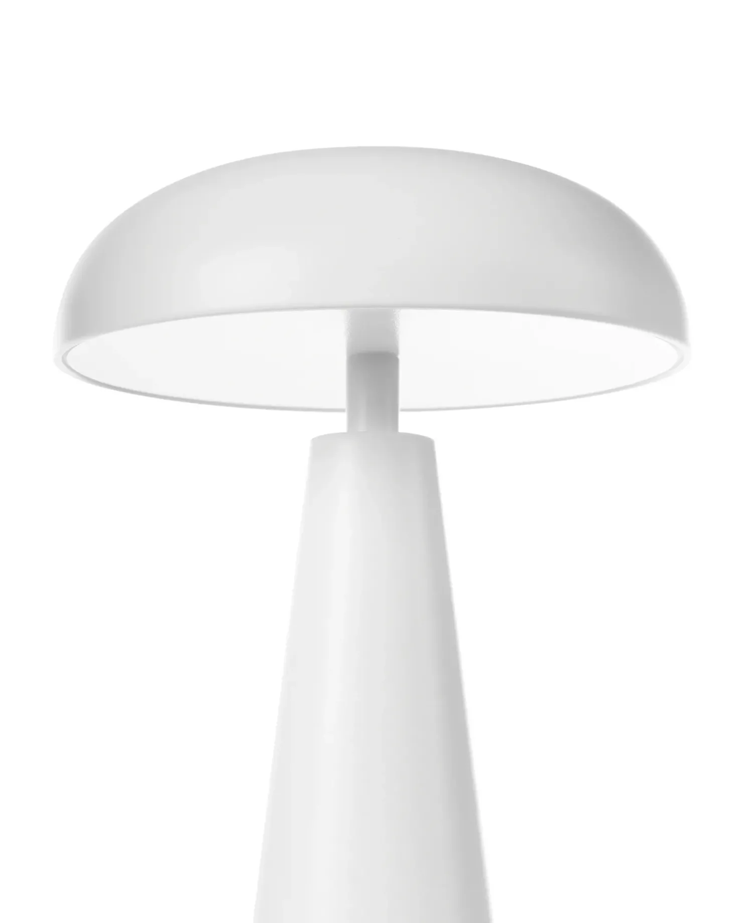Lampada da tavolo senza fili a LED BOCONO con dimmer Metallo Bianco