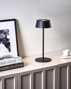 Lampada da tavolo senza fili a LED GUDER con dimmer Metallo Nero