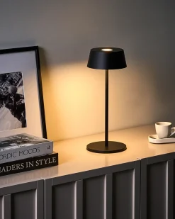 Lampada da tavolo senza fili a LED GUDER con dimmer Metallo Nero