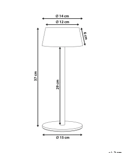 Lampada da tavolo senza fili a LED GUDER con dimmer Metallo Nero