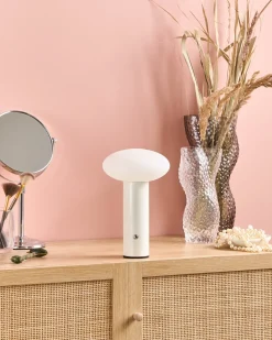 Lampada da tavolo senza fili a LED BUAYAN con dimmer Metallo Bianco