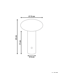 Lampada da tavolo senza fili a LED BUAYAN con dimmer Metallo Bianco