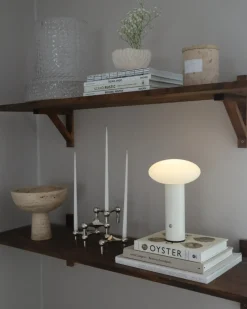 Lampada da tavolo senza fili a LED BUAYAN con dimmer Metallo Bianco