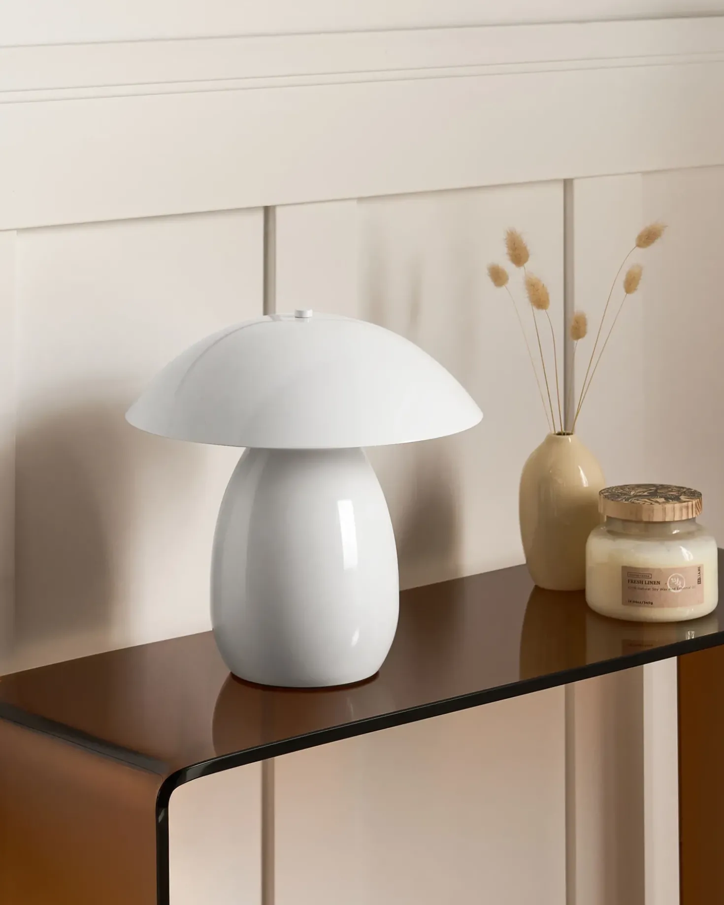Lampada da tavolo SIGI Metallo Bianco