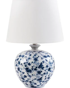 Lampada da tavolo SILVES Porcellana Bianco/Blu