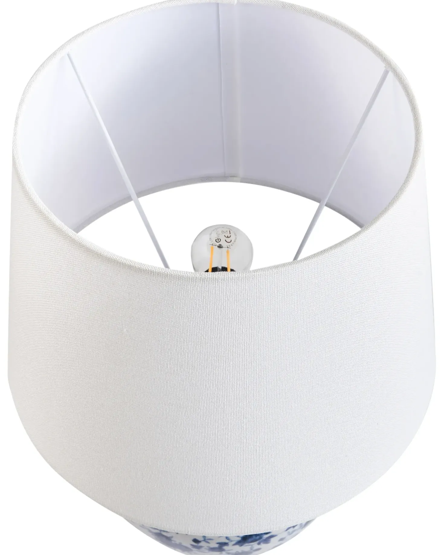Lampada da tavolo SILVES Porcellana Bianco/Blu