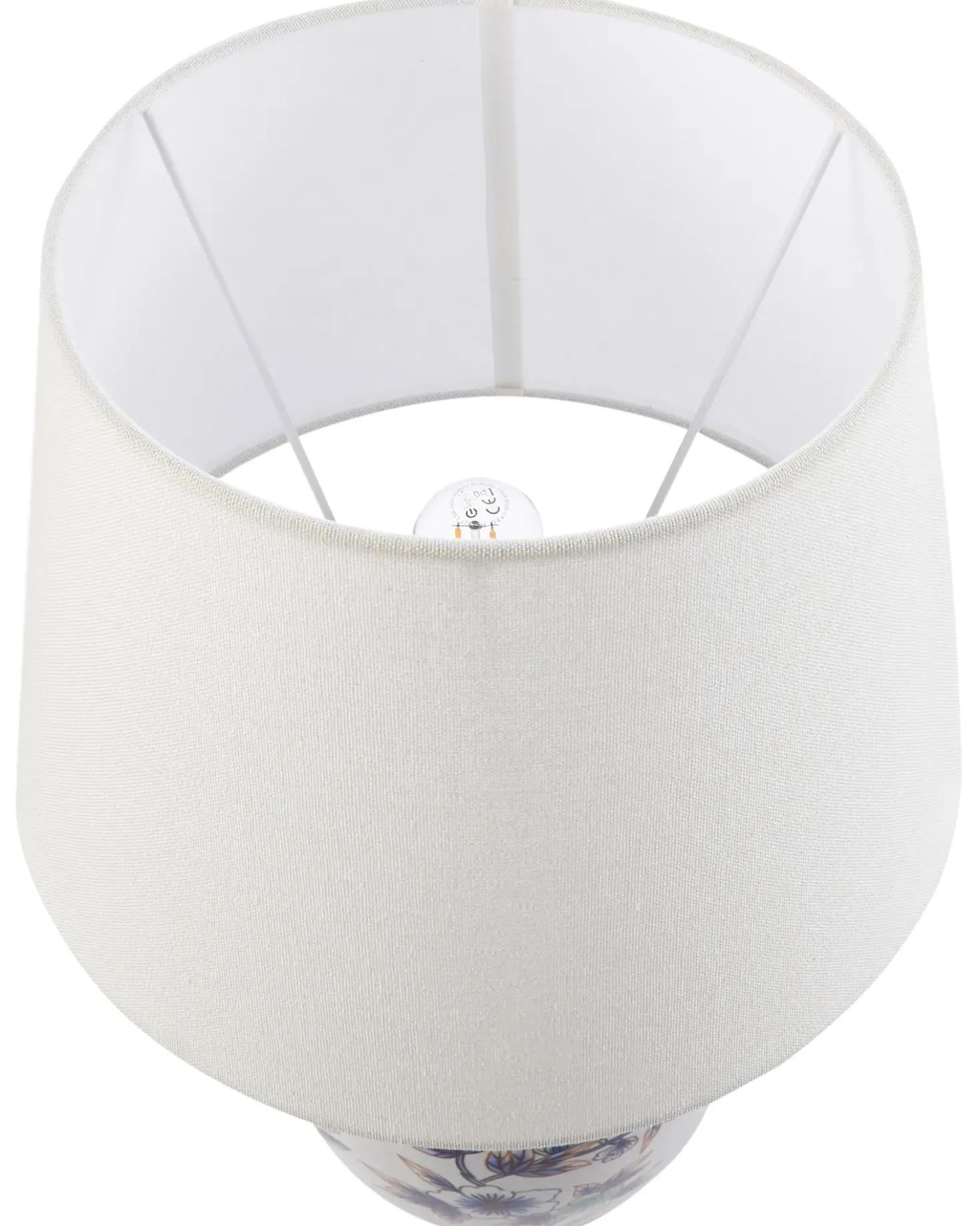 Lampada da tavolo SUNJA Porcellana Bianco/Blu