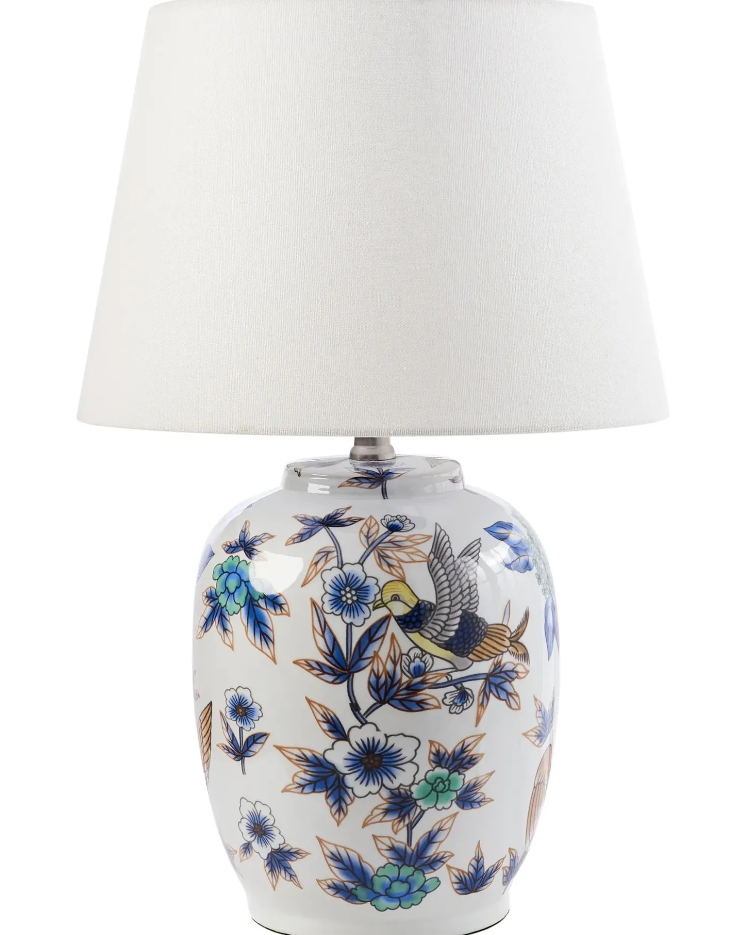 Lampada da tavolo SUNJA Porcellana Bianco/Blu