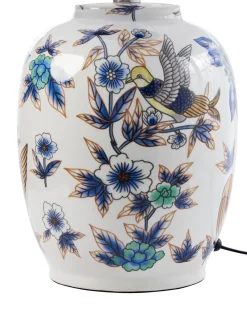Lampada da tavolo SUNJA Porcellana Bianco/Blu